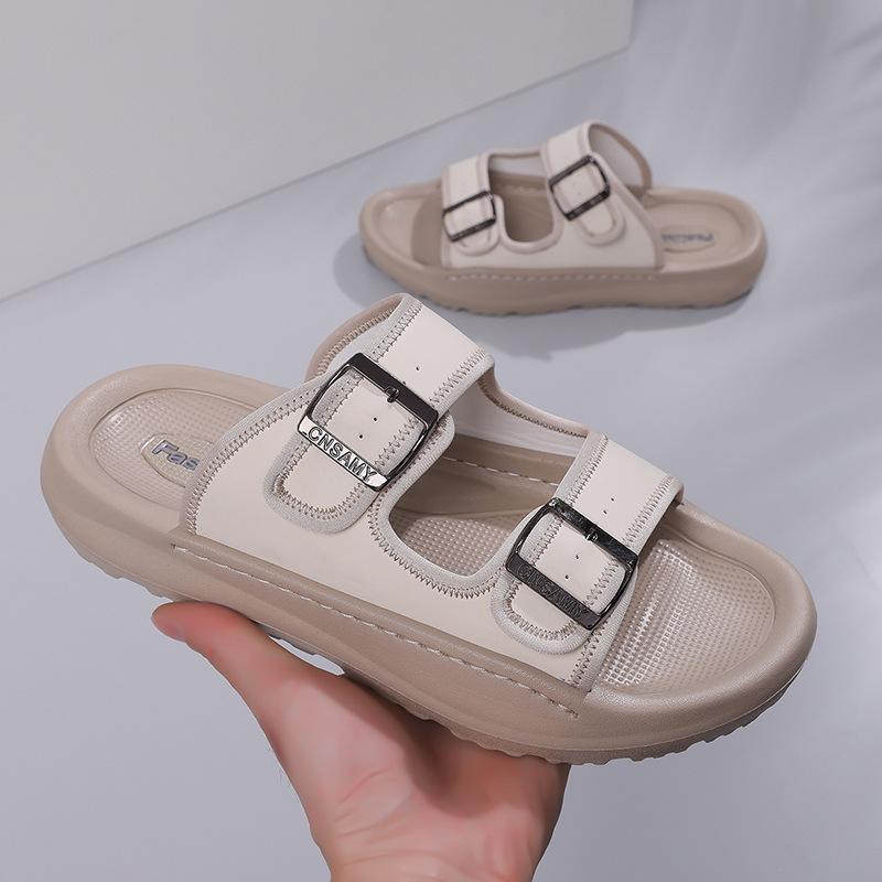 

Summer men s open toed sandals, beach shoes, lightweight EVA sole, trendy casual, non slip, handmade large size 48-49 sandals 48-49 бежевый