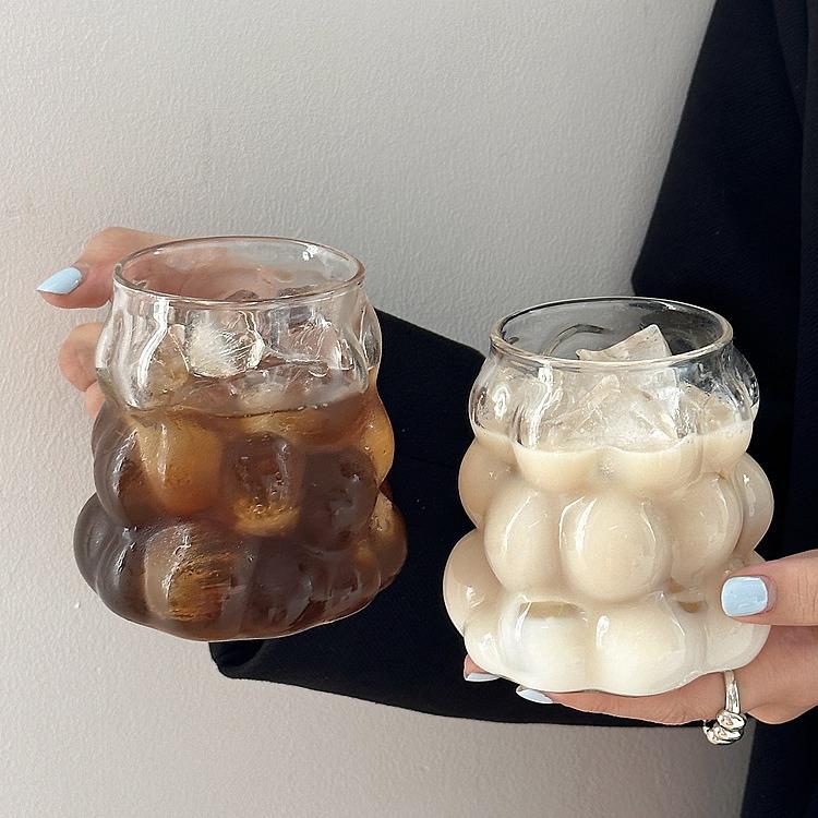 Grape Glass Personalized Coffee Cup Heat-Resistant High Borosilicate Belt, Milk Latte Cup Water Cup Juice Glass