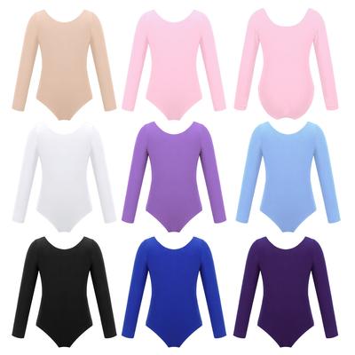 Kid Ballet Long Sleeve Bodysuit Dance Class Costumes Gymnastics Leotard for Little Girl