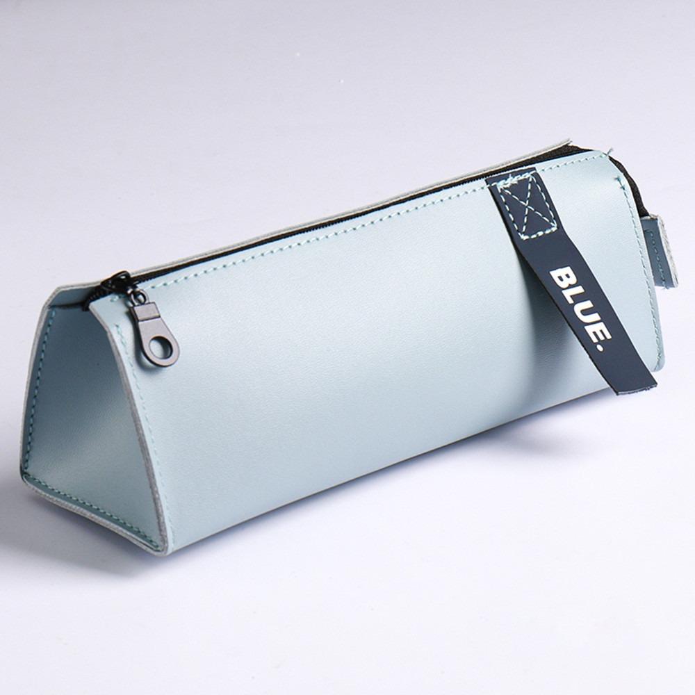 Triangle New Large Capacity Pencil Case Simple Version Student Supplies Pencil Case Learning Supplies Storage Cute Pencil Bag