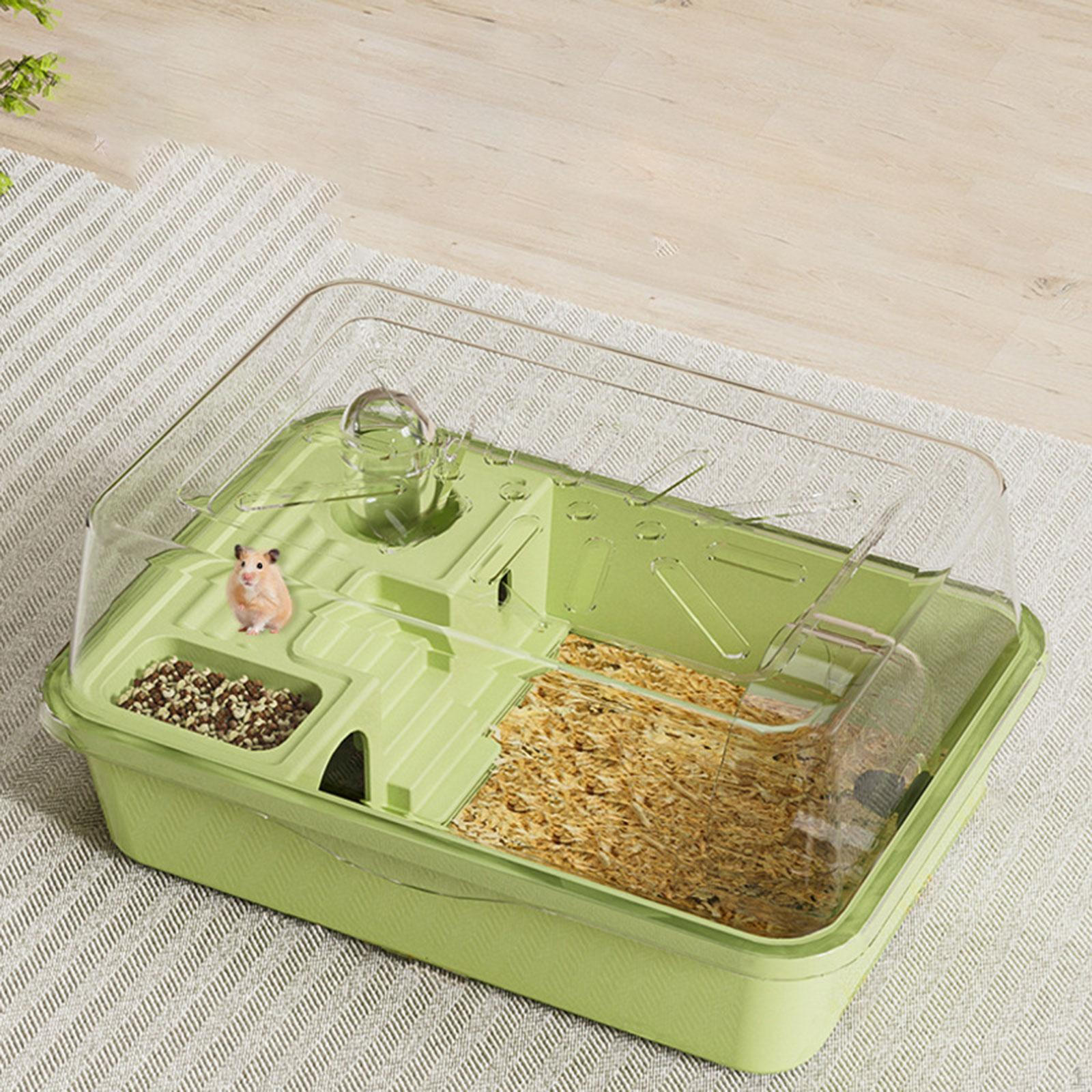 

Аксессуары для клеток для хомяков Портативный открывающийся верхний вольер Товары для животных для песчанок зелёный