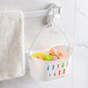 White Shower Storage Basket Hangable Sundries Hanging Basket Portable Sink Holder  Kitchen