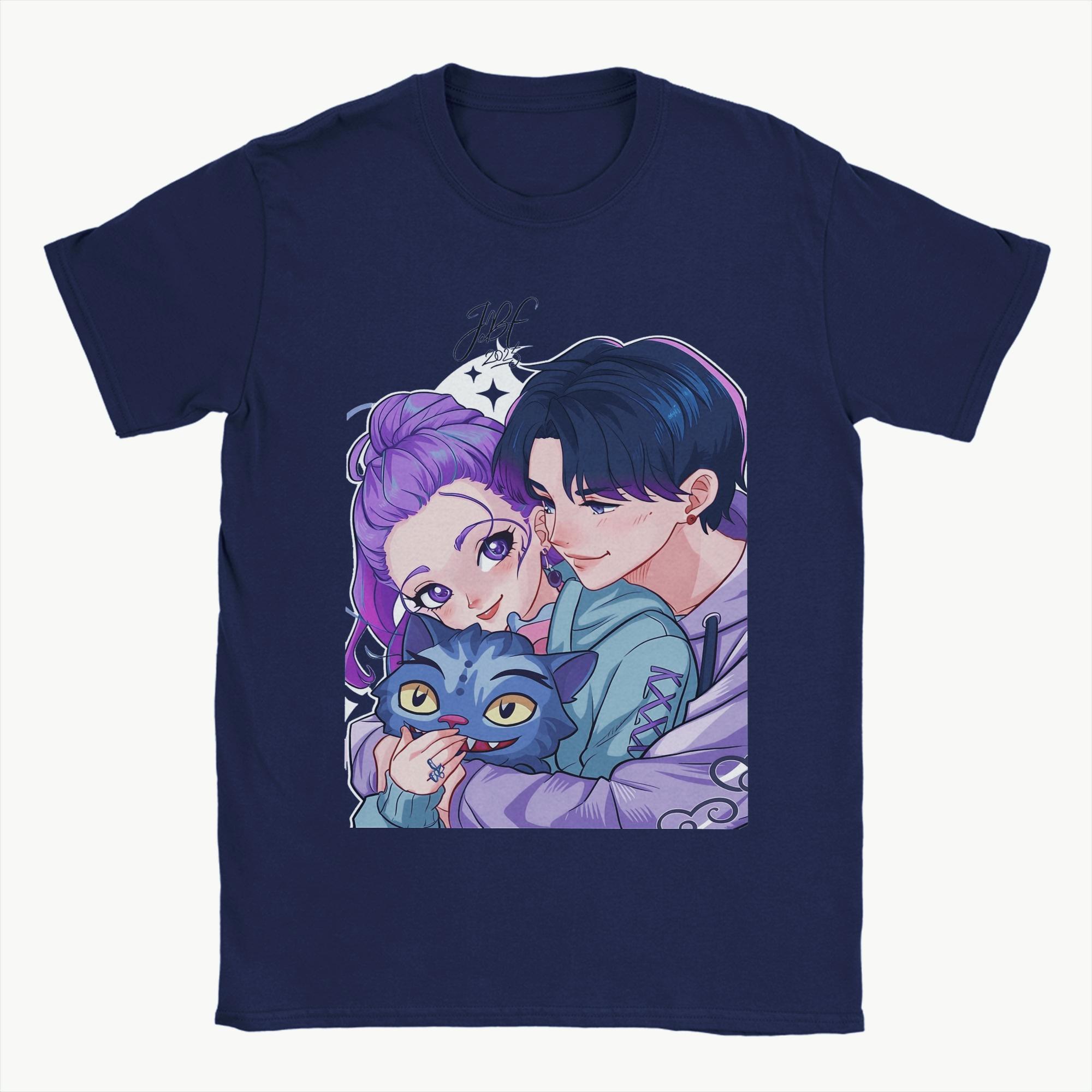 

2025 Руджіну Фан-арт Kpop Мисливці на демонів Футболка Літні бавовняні футболки для жінок Хараджуку Повсякденна футболка Топи з коротким рукавом Футболка 4XL