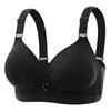 Popular Lace Underwire Bra for Plus Size Middle-Aged Women - Fixed Cup, Four-Row Hook-and-Eye, Thin Cotton Gathering Support.