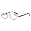 Double circle oval glasses frame women's high-end flat glasses fashionable and retro can be equipped with myopia anti-blue light eyes