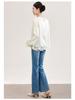 Luxurious Retro Chinese Satin Embroidery Round Neck Shirt - Early Spring Fashion