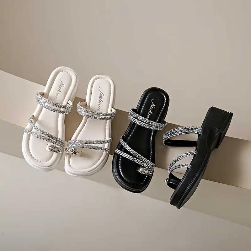 Fashion Ribbon Open Back Sandals Shoes Women Slippers Beach Bath Outlet Woman Flip Flops Women Luxury Brand Sneakers Sports