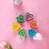 20pcs Transparent Love Shape Seasoning Box with Hinged Lids Pigment Paint Box  Takeout Package