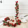 250CM Rose Artificial Flowers Christmas Garland for Wedding Home Room Decoration Spring Autumn Garden A… More