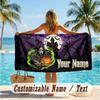 Custom Text Beach Towel, Soft Absorbent Swimming Multi-use TowelScream Ghostface