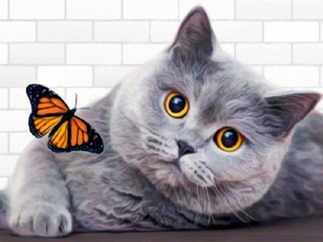 Diamond Mosaic Animal Diamond Painting Cats Diamond Embroidery Cross Stitch Flowers Picture Of Rhinestones Handcraft