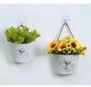 American Country-Style Wrought Iron Wall-Mounted Flower Pot for Creative Dried Flower Decor