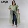 Autumn Women's Net Blouse Top Strappy See-through Sexy Mesh Plus Size Dress