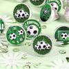 111pcs/Roll Green Football Round Sticker, Ball Themed Party Decorations for Birthday Party, Football Send A Paper Bottle Label