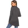 Versatile Plus Size Fashionable Knit Cardigan - Solid Color, Mid-length, Long Sleeve Women's Outerwear