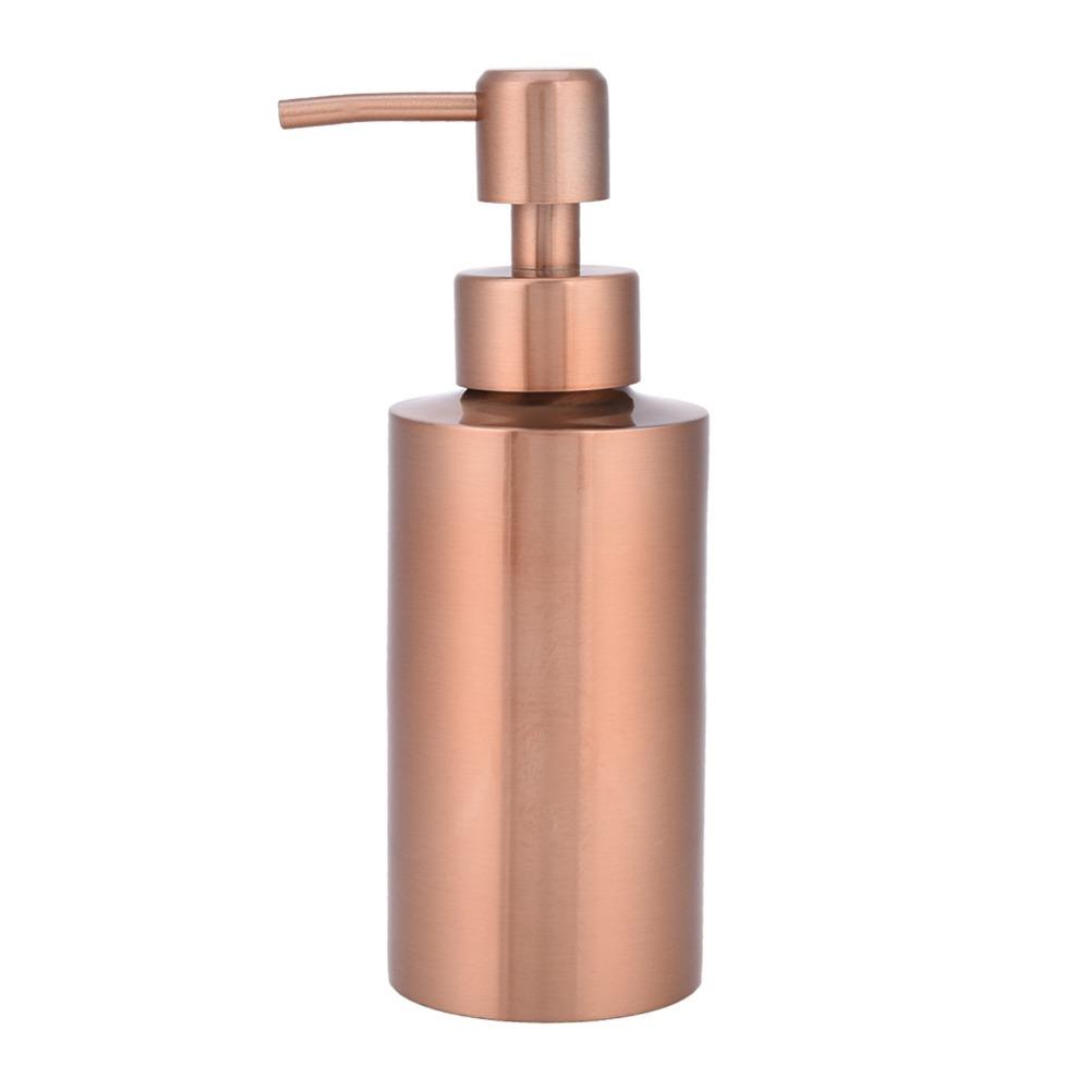 Stainless Steel Soap Dispenser 250ML 350ML Leakproof Liquid Dispenser Pump Bottle Rose Gold Modern Lotion Bottle