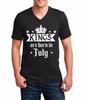 V-neck Kings Are Born In July Shirt Birthday Gift For Men Fathers Day Christmas