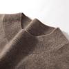Men's Loose Fit Casmere Knit Half-High Neck Short Sleeve Pullover