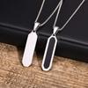 Vnox Casual Black Color Bar Necklaces for Men,Minimalist Stainless Steel Geometric Pendant Collar Gift Jewelry
