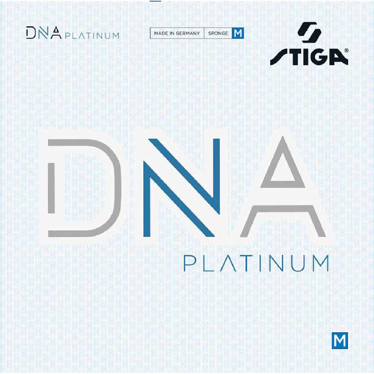 Used STIGA Table Tennis DNA Platinum M Black MAX Rubber Tension Back Soft Spin Rotation Grip Control Speed Club Match Tournament Medium Sponge