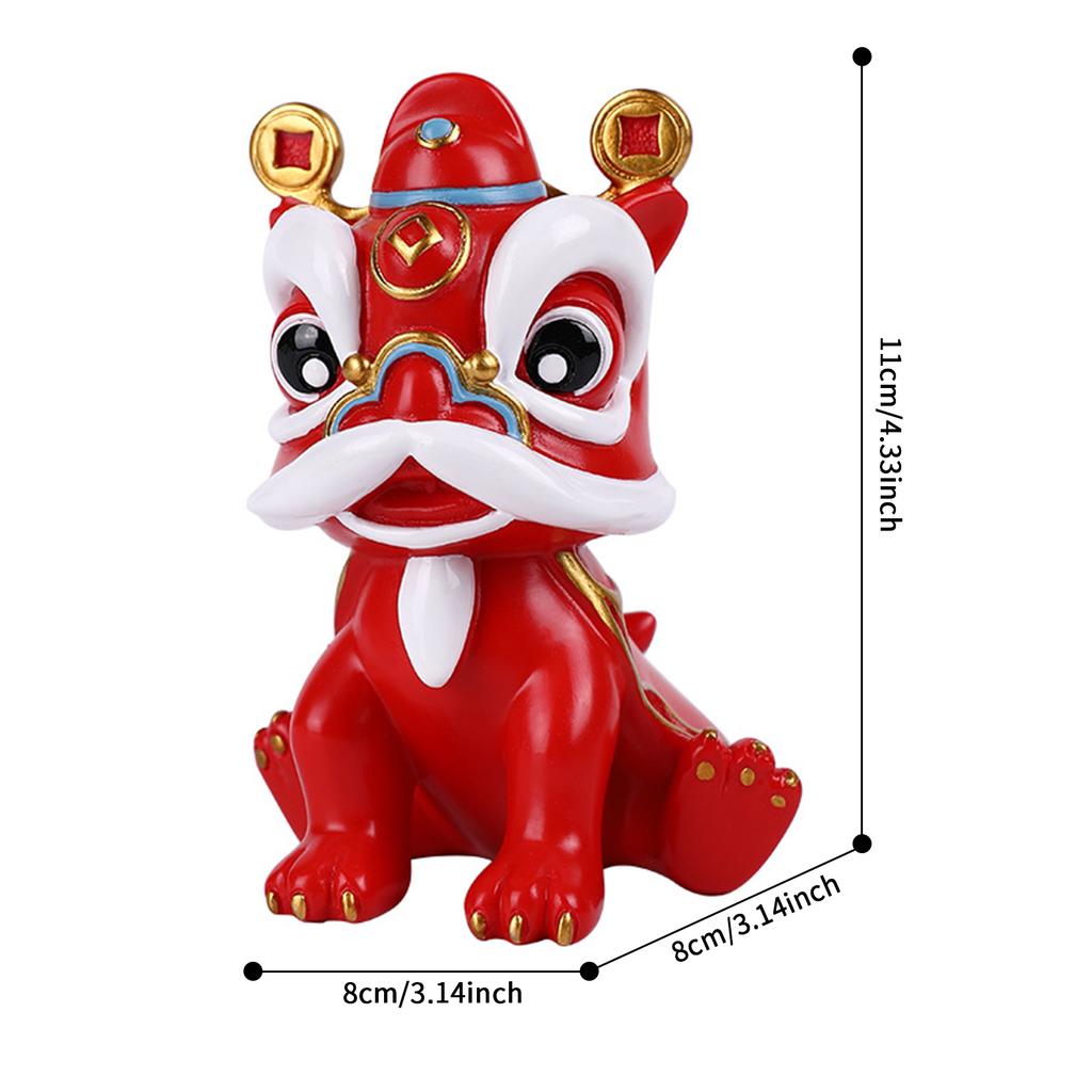 Cute Chinese Lion Dance Home Decor New Year Gift