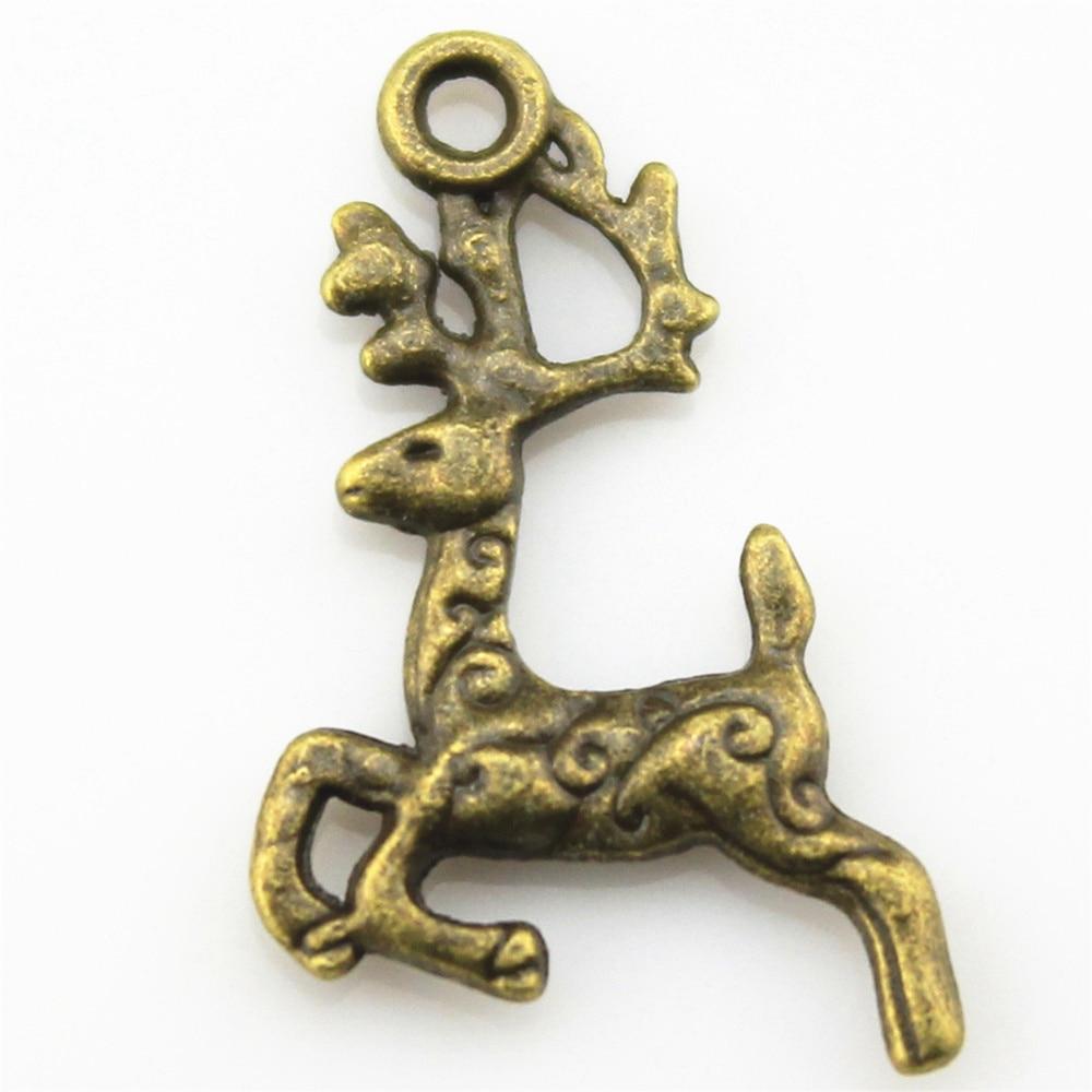 

10шт Лоси Шармы Шармы Античная бронза Цвет цинковый сплав 14X20mm