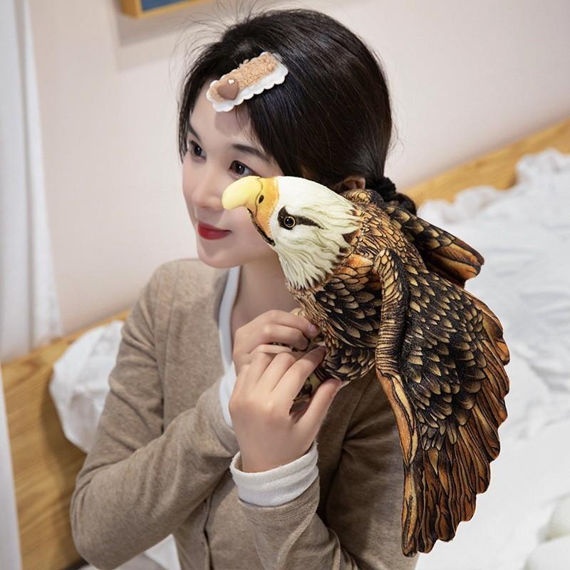 Maßgeschneidertes kurzes Plüsch-Adler-Stofftier 30cm