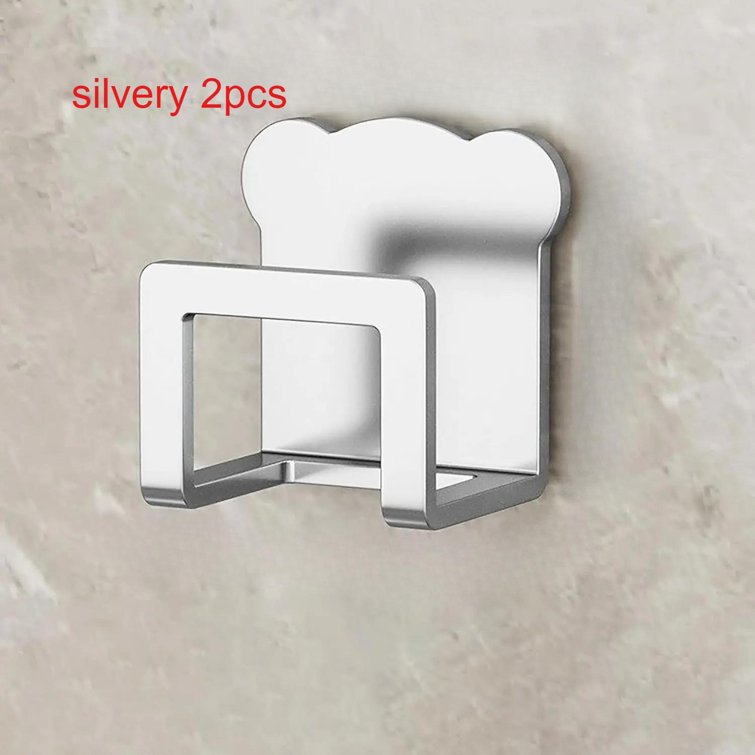 

2PCS Stainless Steel Holder Self Adhesive Sink Drain Drying Sponges Racks Shelf Kitchen Storage Wall Hooks Holders Organizer
