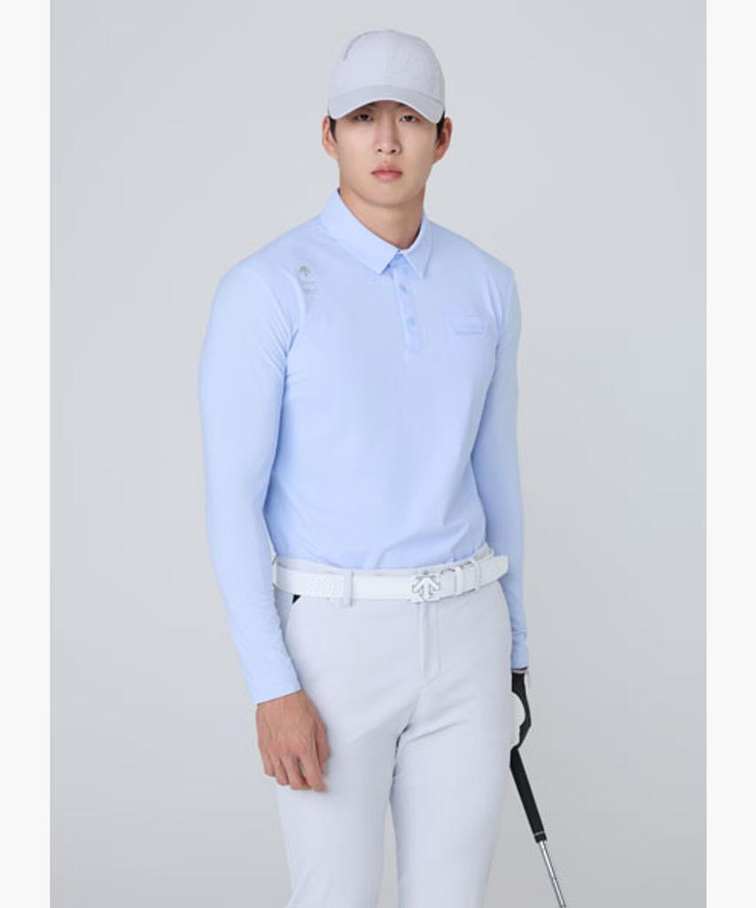 DESCENTE GOLF Men'S Cooling Collared Long Sleeve T-Shirt Dr12Mftl31