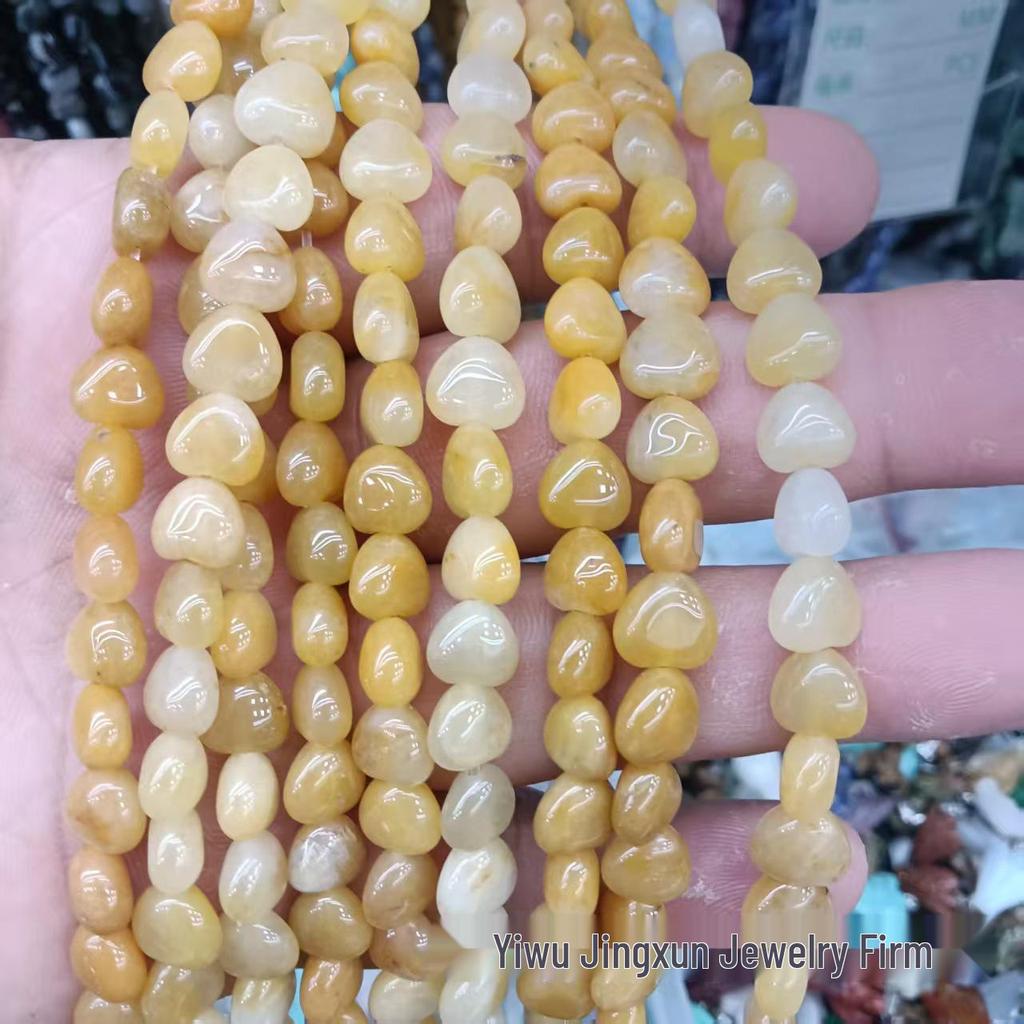 Heart-Shaped Crystal Agate Beads for DIY Jewelry and Clothing Accessories