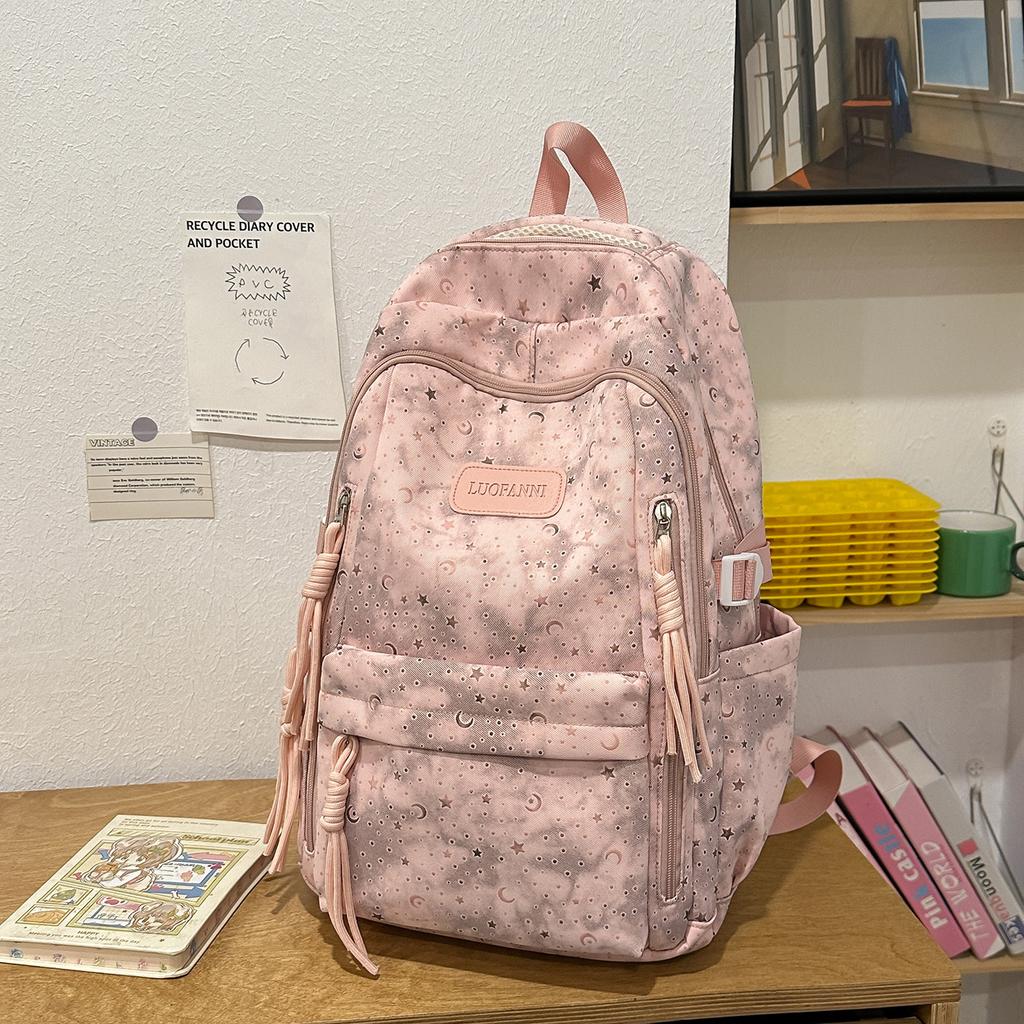 Student Schoolbag Women's Tie-Dye Large Capacity Backpack