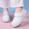 Women Loafers Platform Nurse Shoes Lady Winter Warm Fur Shoes Casual White Leather Shoes for Mother