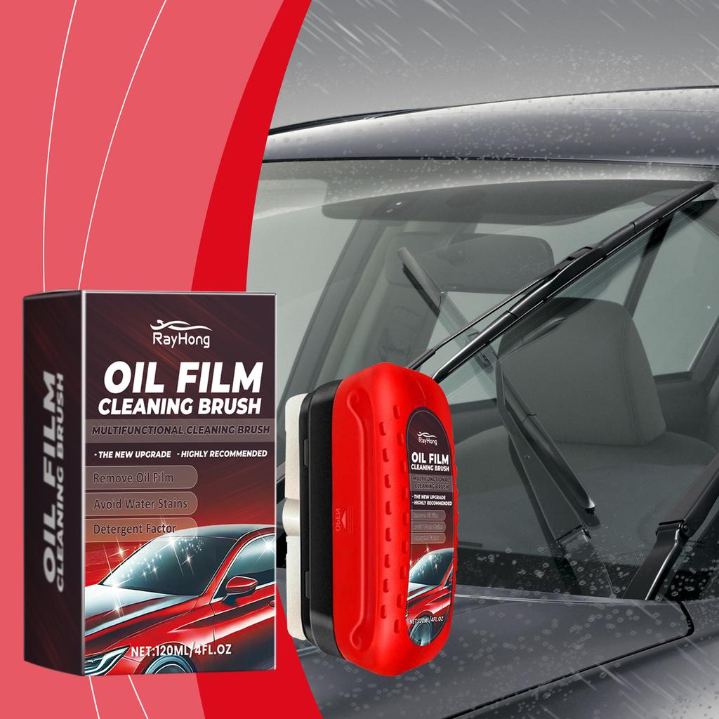 Car Glass Oil Film Remover Kit Glass Cleaning Board Hydrophobic Glass Coating for Windshield Clear Window Auto Detailing Tool
