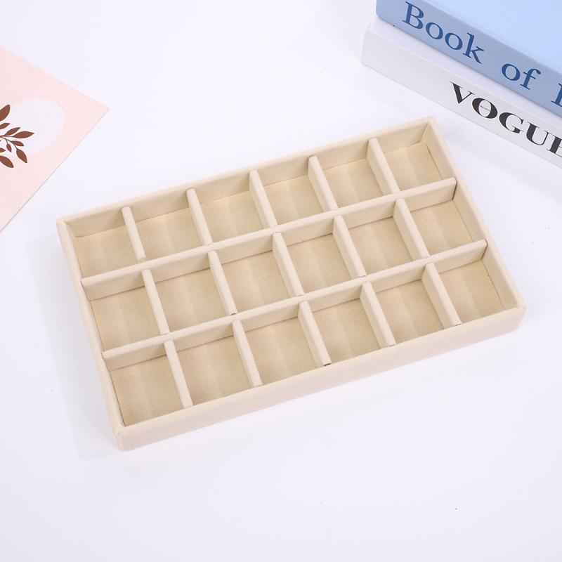 Kadife Mücevher Sergileme Tepsisi Çok Bölmeli Yüzükler Küpeler Bilezikler Kolyeler için Saklama Kutusu Düzenleyici Kılıf
