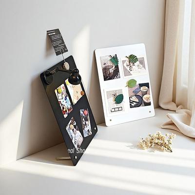 Magnetic Bulletin Board With Stand Magnetic Board For Tabletop With Magnetic Clamp Metal Board For Magnets Display