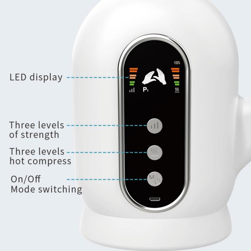 Electric Mobile Phone Massager Heated Airbag Compression Cordless Glove Massager for Hand-packing Fatigue Relaxation Gifts