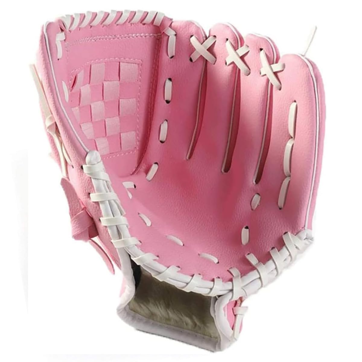 

YOASONEK Baseball Glove for Parent and Child 12.5-inch Softball Club Catching Practice Comes with Ball Right-Hand Throw Pink