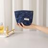 Delicate Canvas Makeup Bag Charming Vintage Travel Cosmetic Pouch Portable Pillow Shape Fabric Storage Organizer Travel