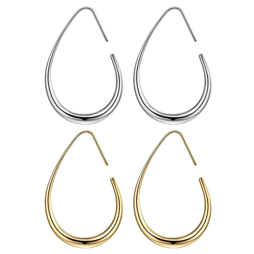 Elegant Teardrop Earrings Jewelry Graceful Teardrop Eer Hoops Accessory Trendy Ear Rings Adornment for Gatherings