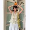 Spring 2026 Korean Style White Layered Embroidered Skirt for Women
