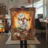 1 Stück Flanelldecke mit Cartoon-Druck, Hohe Qualität, Bequem für alle Jahreszeiten, Heimdekoration, Wärme und Komfort, Perfekt als Weihnachts- oder Geburtstagsgeschenk