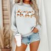 Women's Casual Fashion Round Neck Long Sleeve Halloween Printed Sweatshirt