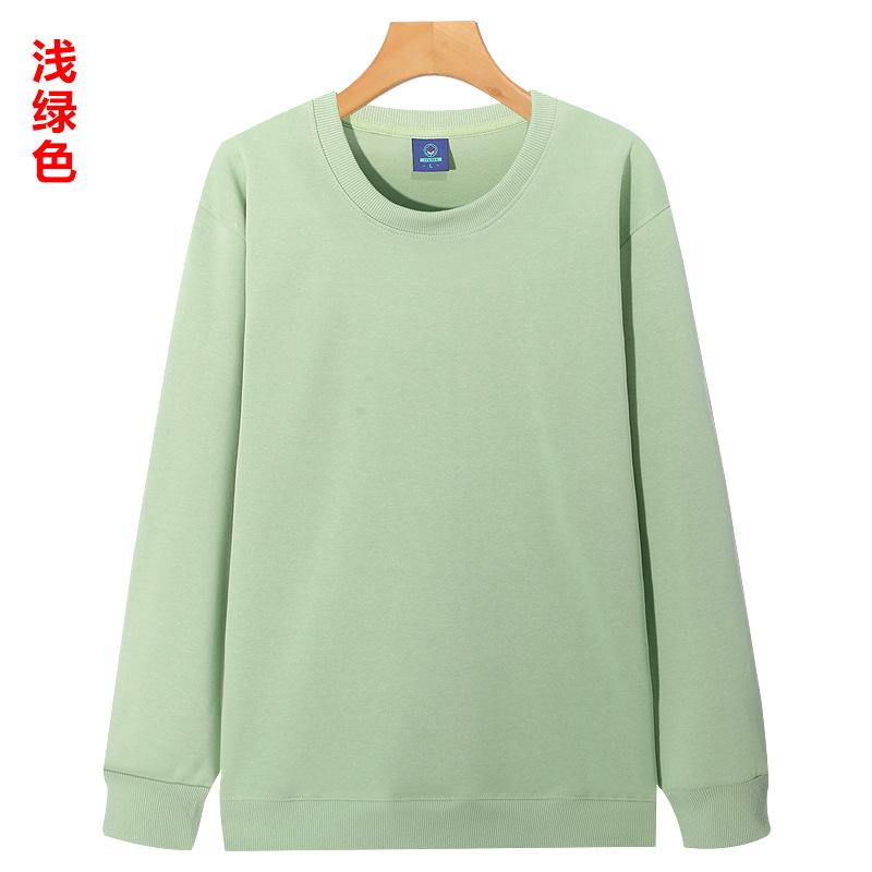 320G autumn and winter Chinese cotton crew neck sweater composite super soft heavy sweater long sleeve top shoulder sweater