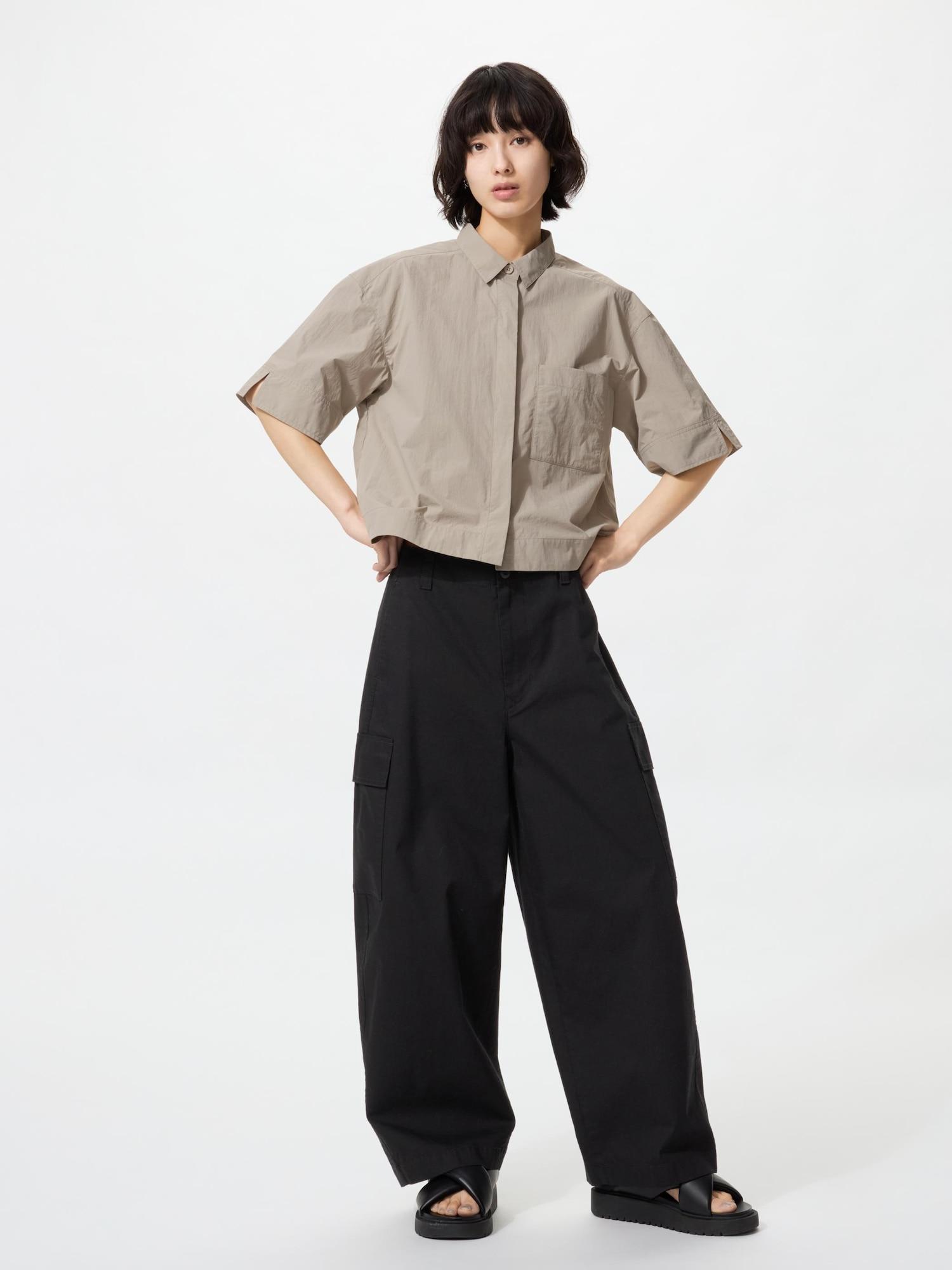

Uniqlo Япония Брюки-карго с широкими штанинами 09 BLACK/XS