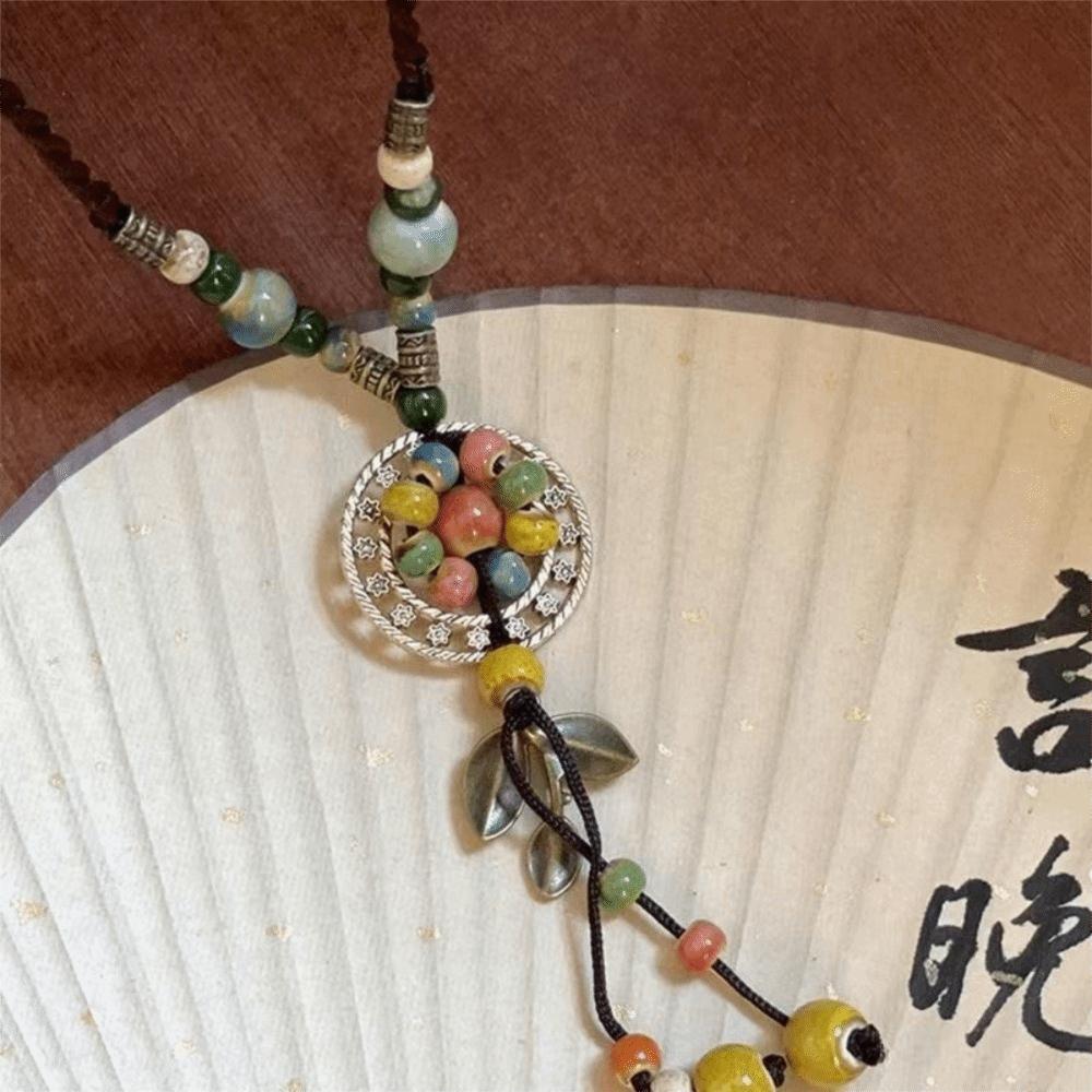 Vintage Bohemian Long Sweater Necklace Asymmetric Geometric Bohemian Necklace for Girls