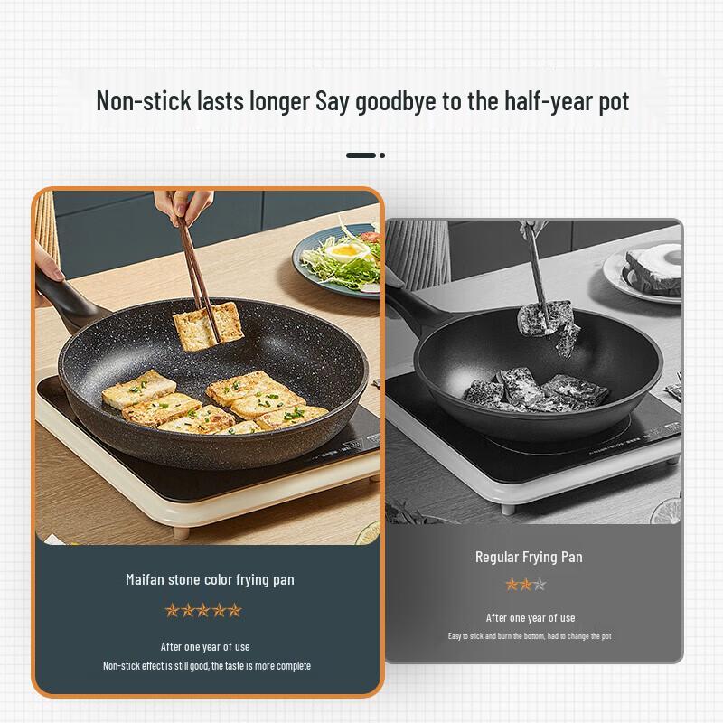 COOKER KING 28cm Maifan Stone Non-Stick Frying Pan