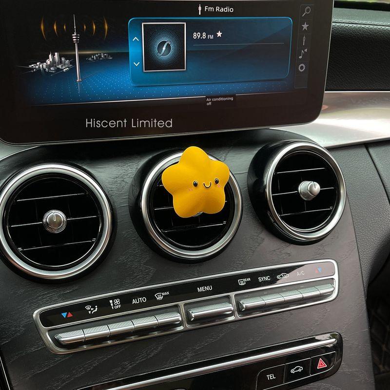 

A Lucky Star Car Air Freshener Star-Shaped Toast Bread Air Vent Decoration Fragrance Diffuser Stone Car Interior Decoration Lucky Star Free Essential Oil