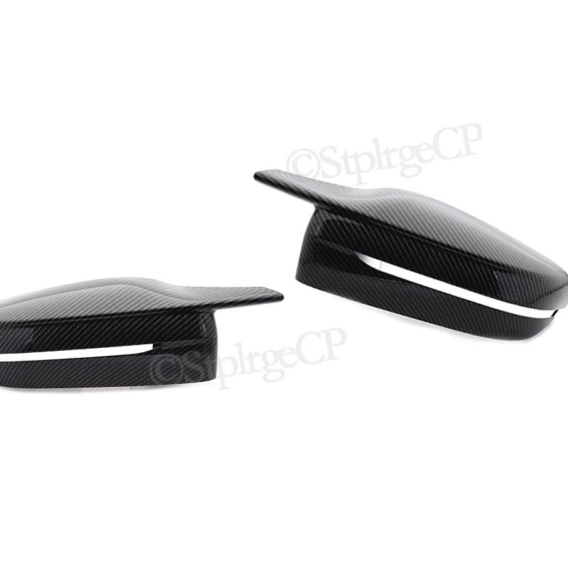 2pcs modified LHD Carbon Fiber Pattern Mirror cover caps for BMW 3 Series G20 G21 G28 320d 330e 330i 340i -2022 M4 style RHD