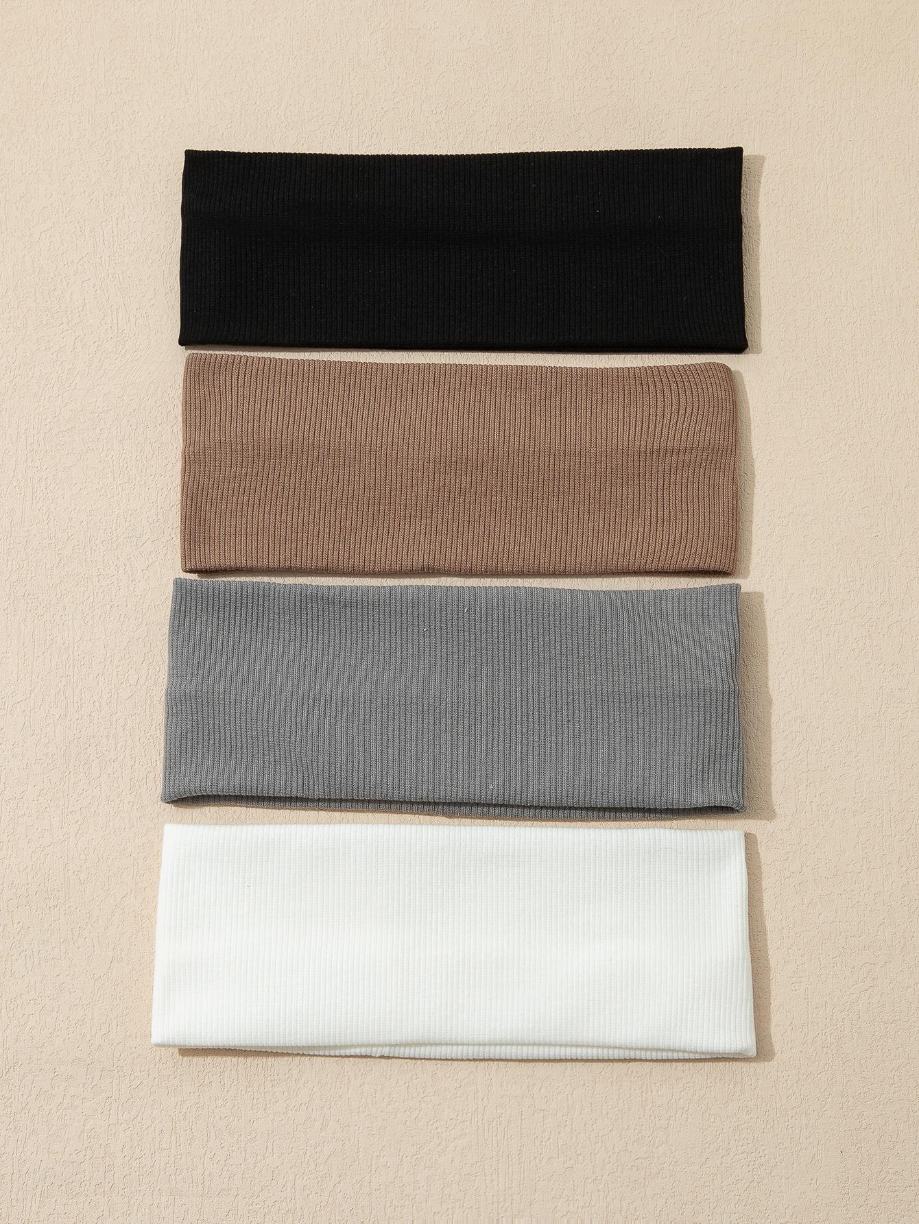 

4 шт./компл. Универсальная, повседневная, модная, высокоэластичная повязка на голову, для йоги, спорта, влаговпитывающая повязка на голову