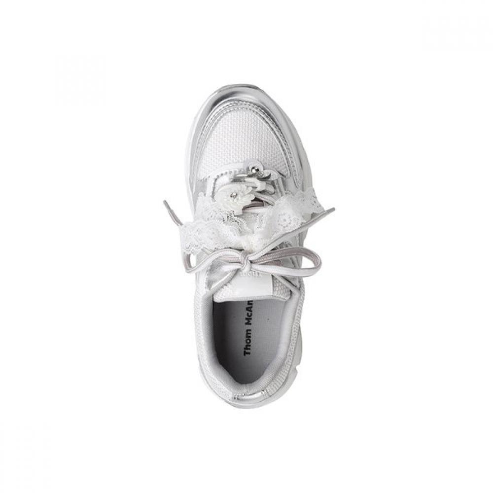 Thommcan Women S Comfort Height SneakerS White Silver New York 03 8tmny36S9S
